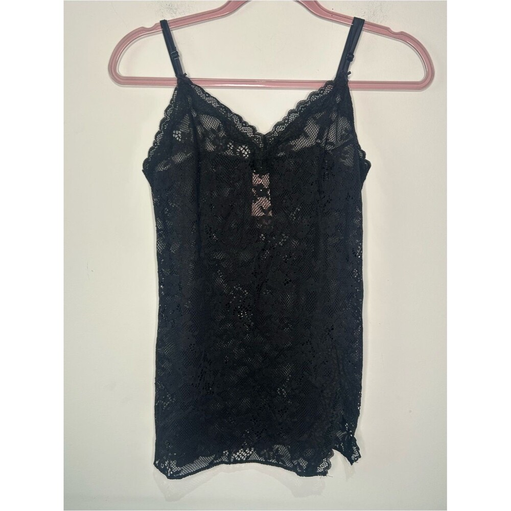 Victoria’s Secret Tease Black Lace Chemise Slip Dress Nightgown M/M NWT